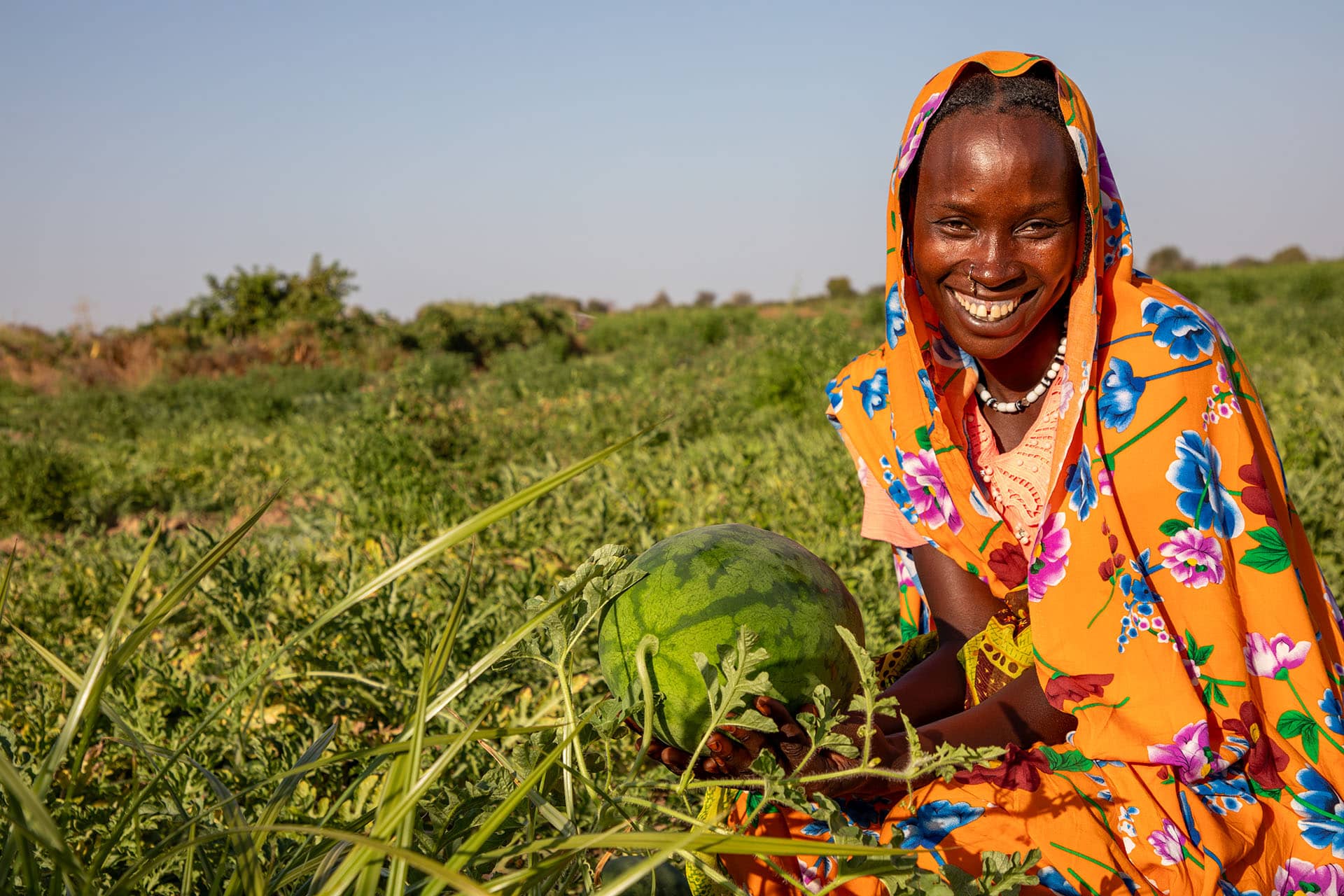 Mahadia applies climate-smart agriculture techniques, like crop diversification and conservation agriculture, in Sila region, Chad.