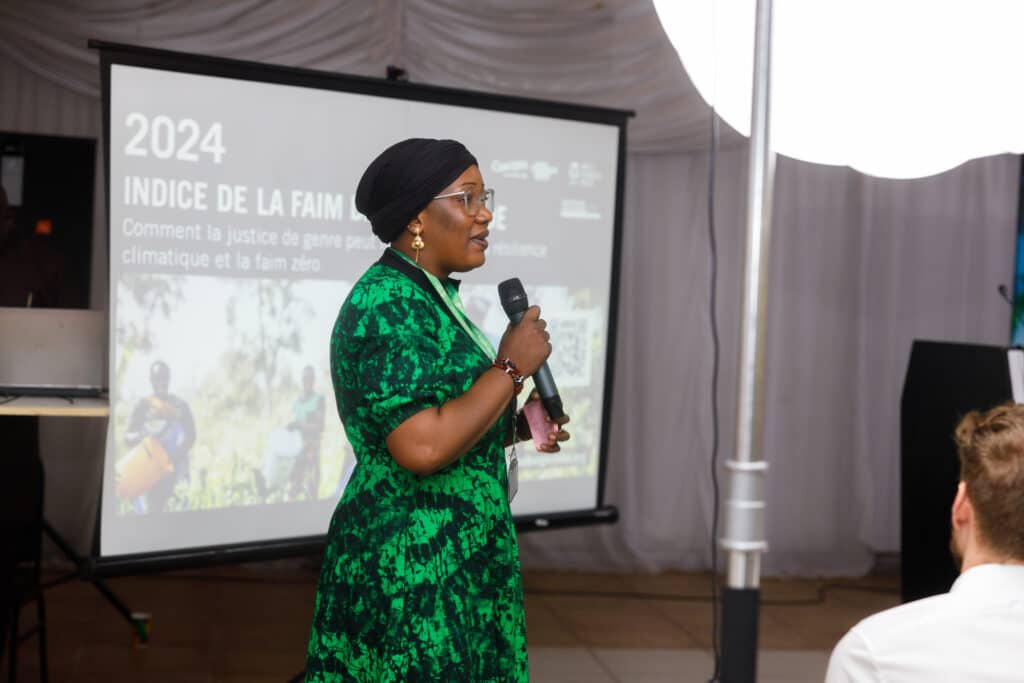 WHH Mali’s Expert for Gender and Protection, Mrs. Aminata Kone, presented the results of the GHI report 2024 and animated exchanges around solutions and challenges faced by men, women, and young adults in Mali.